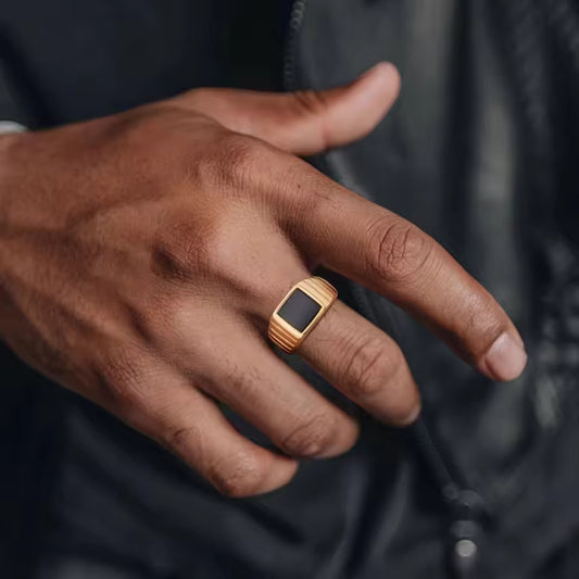Midnight Square Signet Ring
