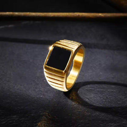 Midnight Square Signet Ring