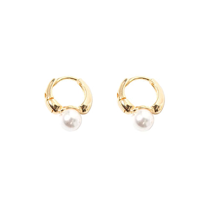 Classic Pearl Hoops