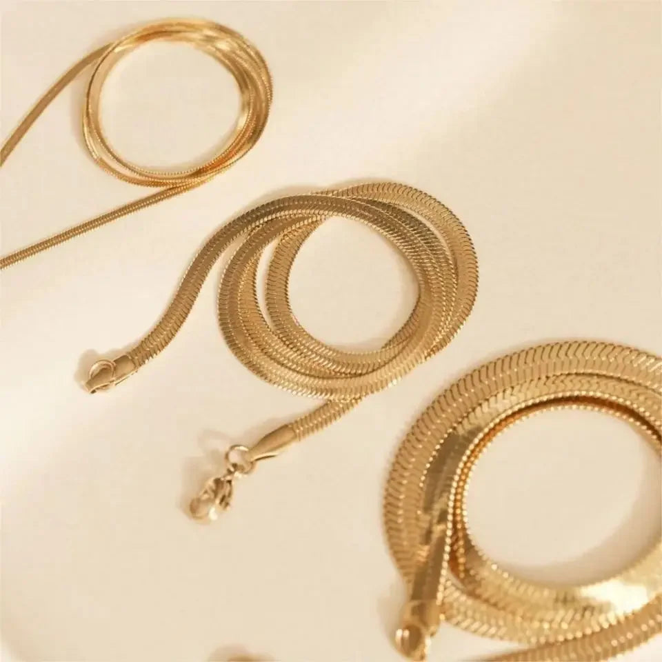 Gold Snake Chain Choker