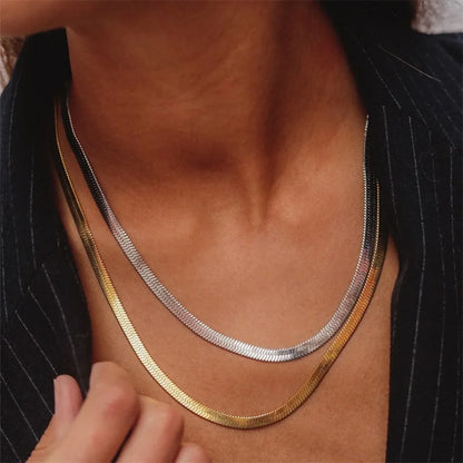 Gold Snake Chain Choker