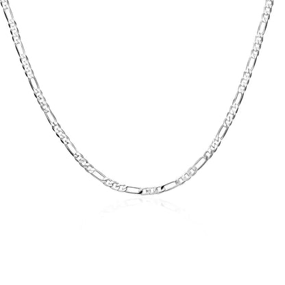 925 Silver 4mm Figaro Chain Necklace
