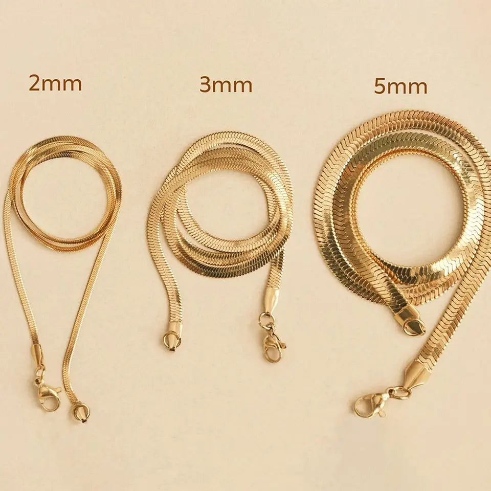 Gold Snake Chain Choker