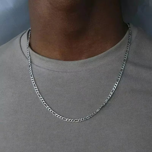 925 Silver 4mm Figaro Chain Necklace